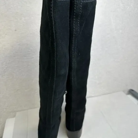 Coach Lucia Knee High Boots Black Suede Women's Size 7B